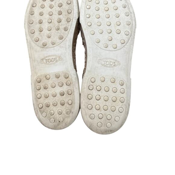 TOD'S Leather Tassel Espadrille Slip On Shoes Powder Pink Size 36.5 US 6.5 - Picture 9 of 9